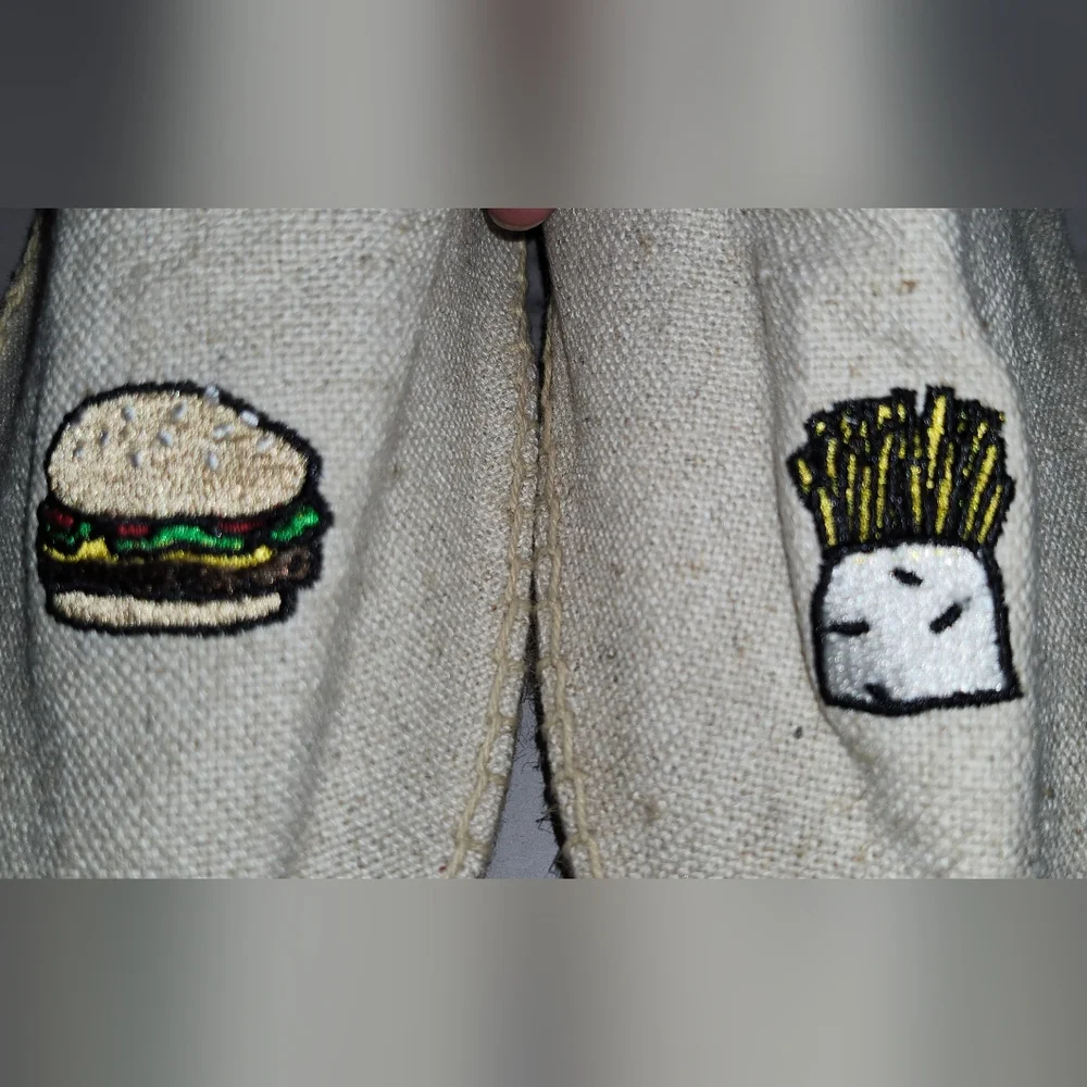 SOLUDOS X JASON PILAN slip-on espadrilles HAMBURGER & FRIES size 10